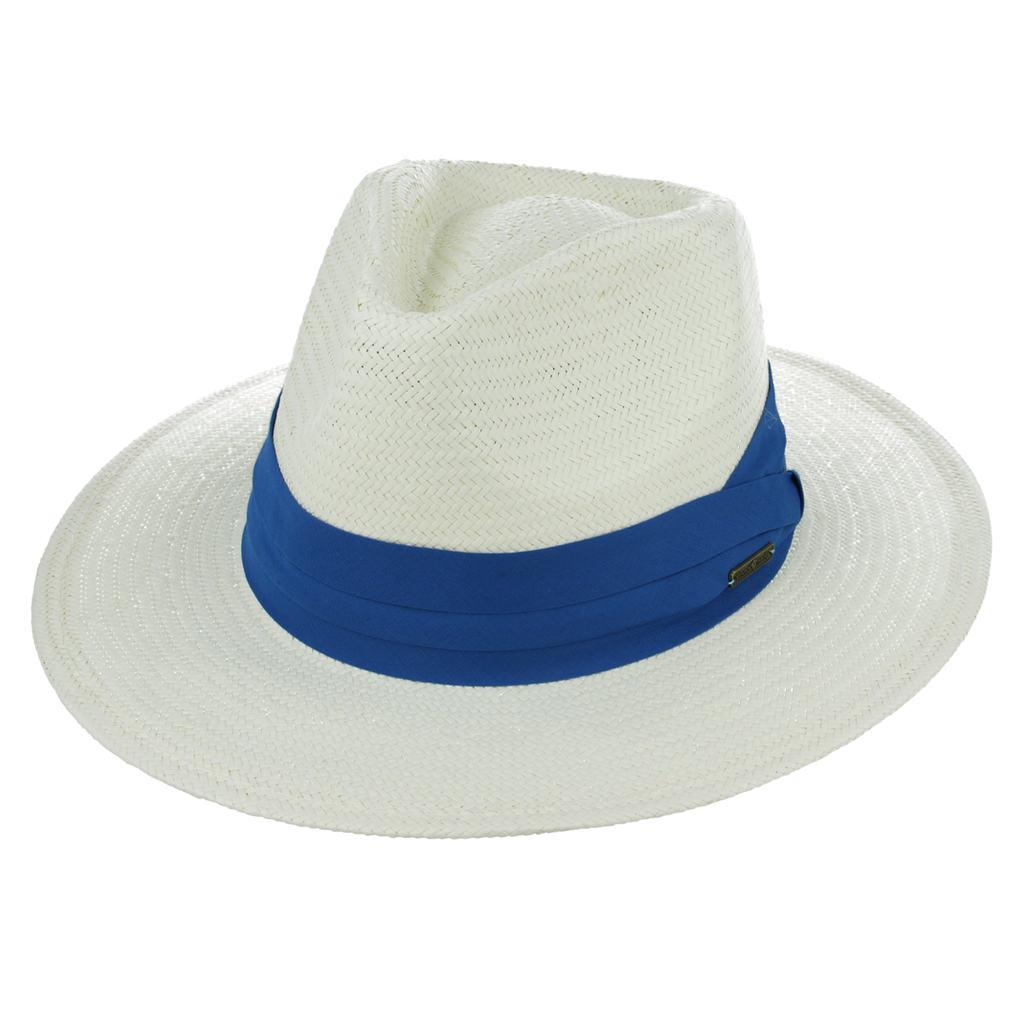 Maz Limited Edition Paper Straw Panama Hat With Red Band - Cream