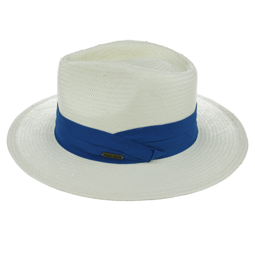 Maz Limited Edition Paper Straw Panama Hat With Red Band Cream