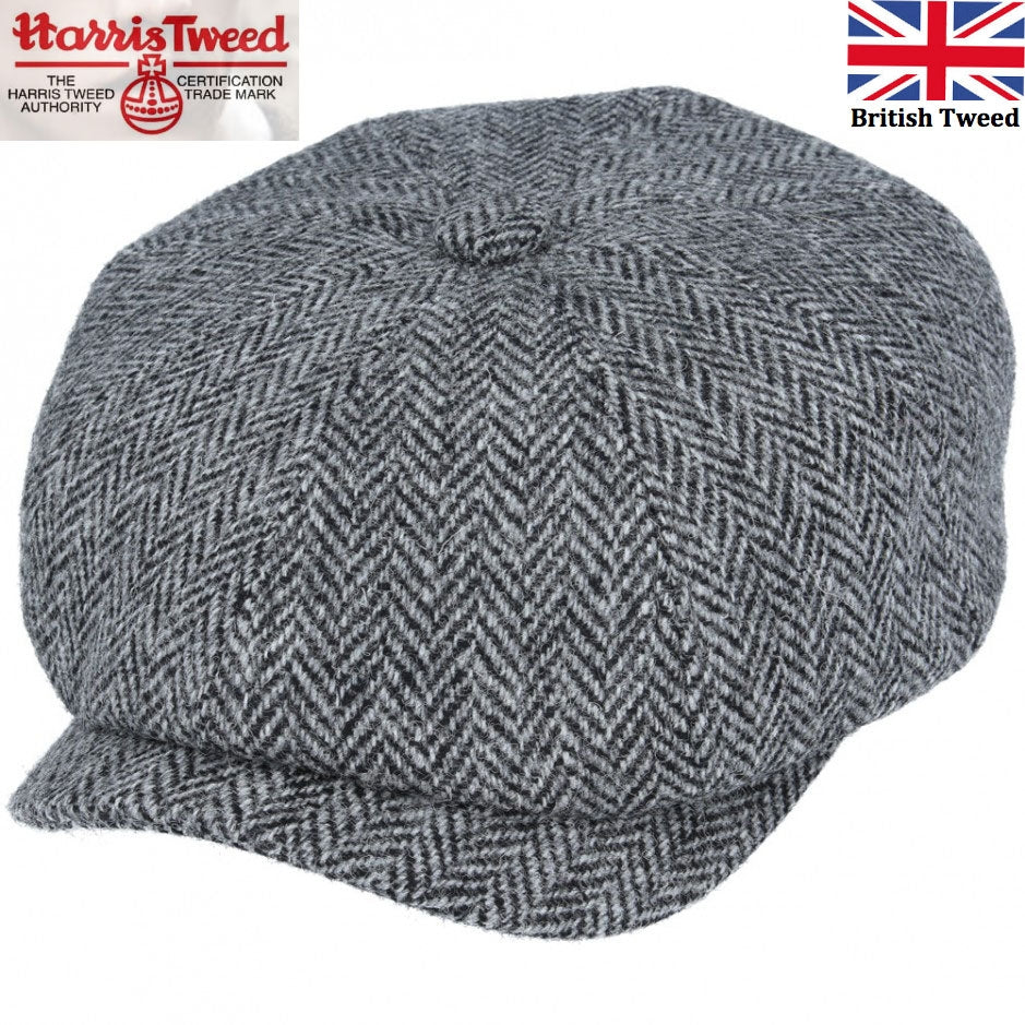 Tweed Bond Cap Gladwin Bond Harris Tweed Wool Herringbone
