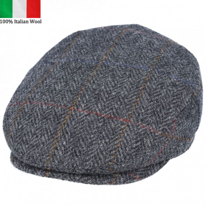 Italian 100% Wool Brooklyn Flat Cap