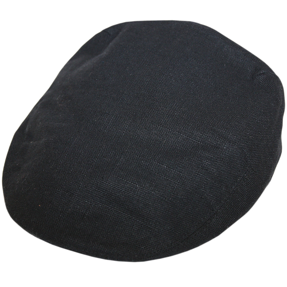 G&h Linen Flat Cap - Black