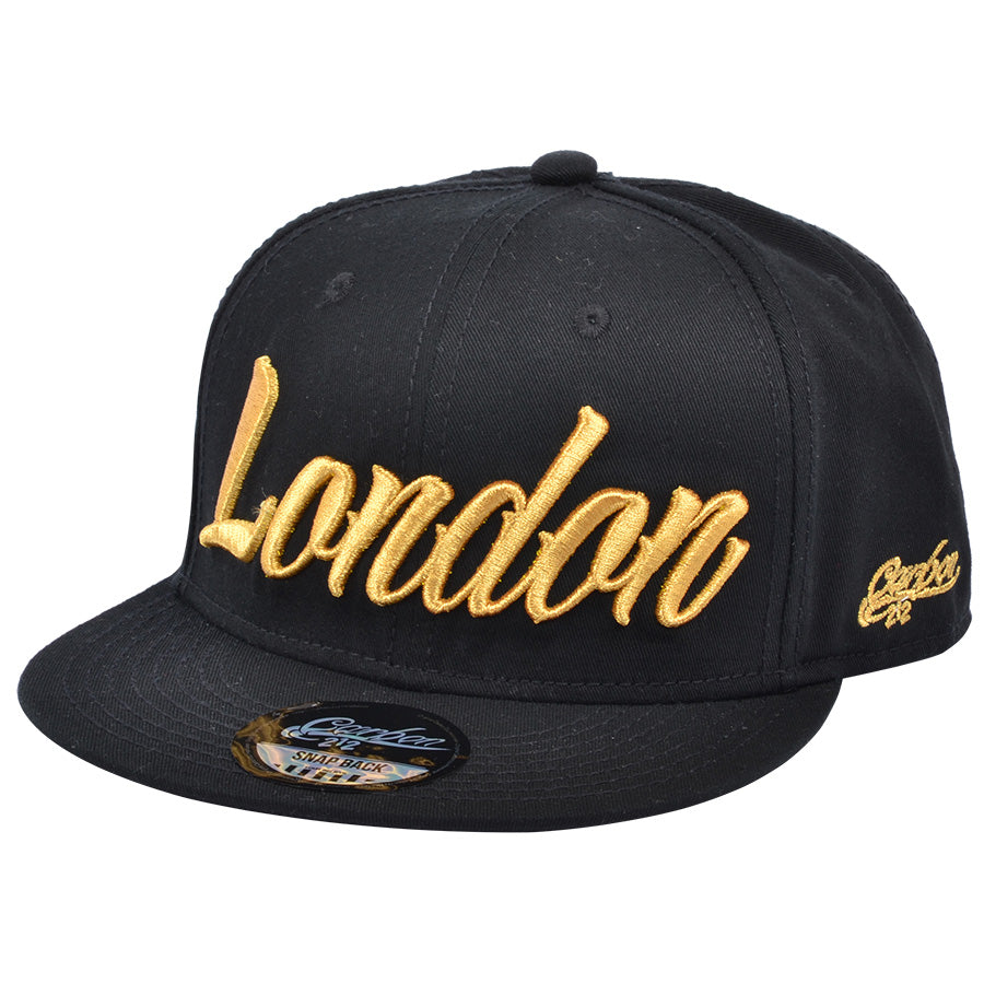 London Snapback Cap - Black-Yellow