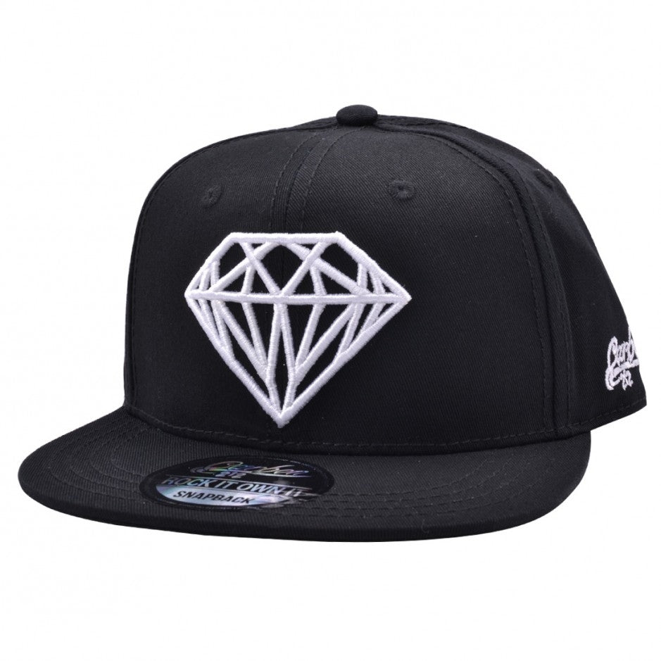 Carbon212 Diamond Kids Snapback Cap - Black-Grey