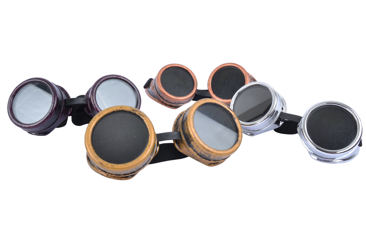 Headware Googs Steampunk Top Hat With Goggles - Silver – Planet Head wear