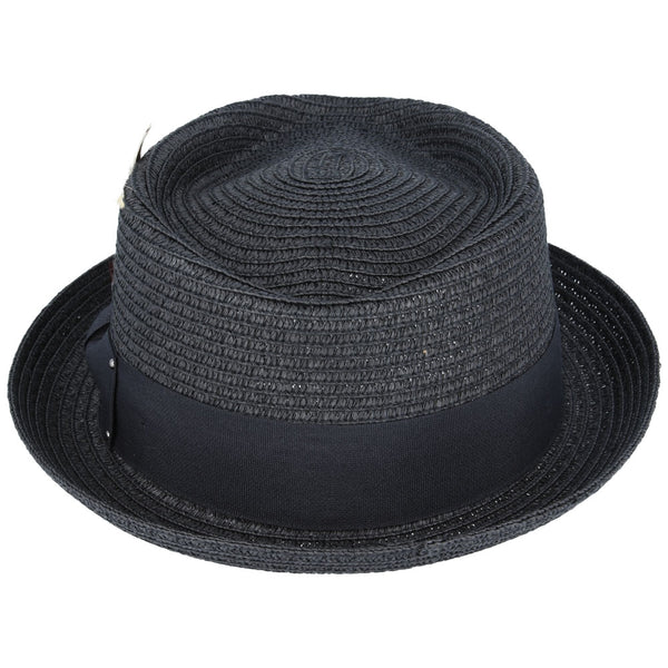 Maz Diamond Crown paper straw Hat - Black