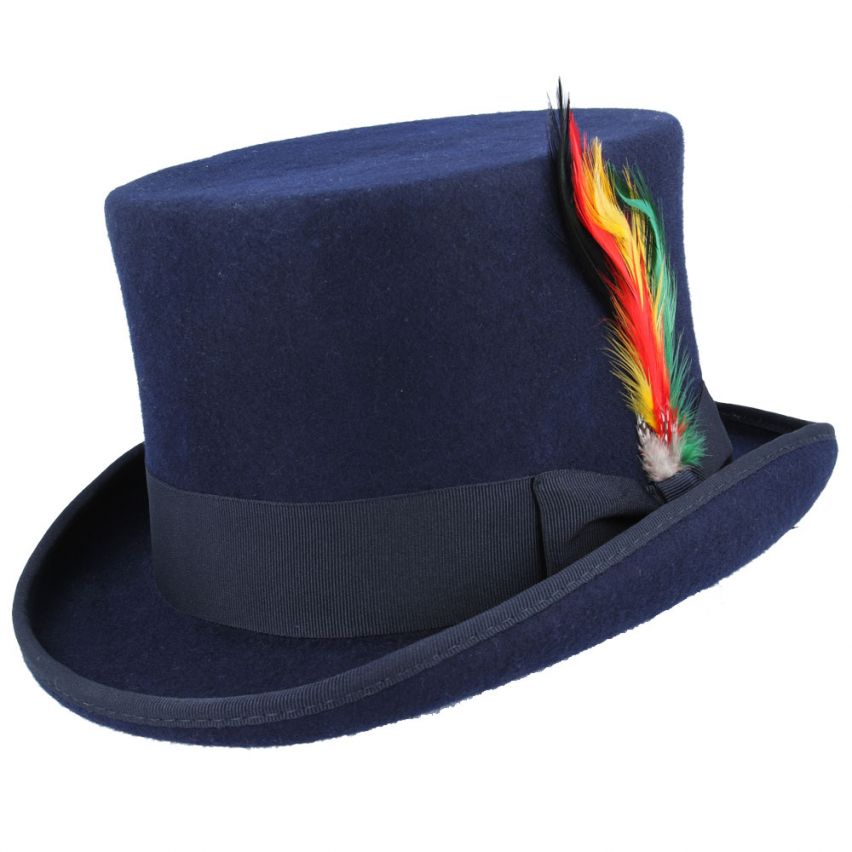 Navy Blue Mid Crown Top Hat