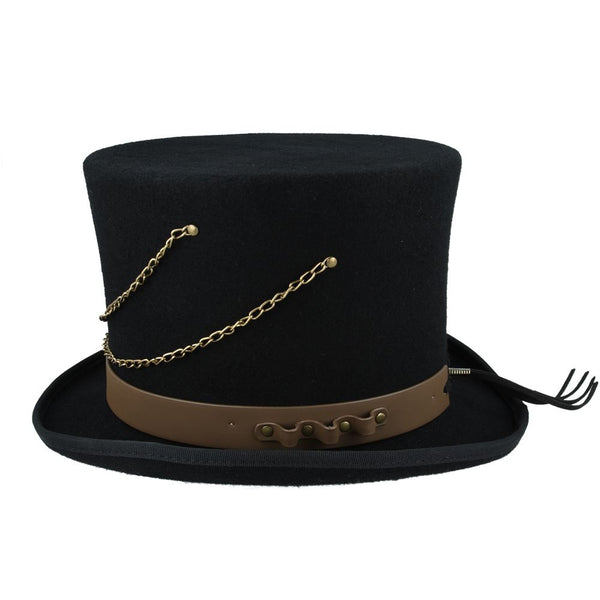 Lincoln Straw Top Hat, Stovepipe Top Hat, Extralarge Straw Top Hat