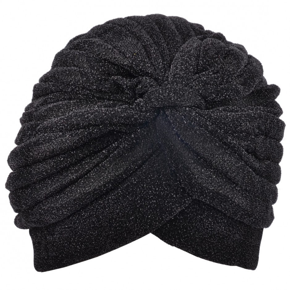 Maz Trendy Shiny Stretchy Turban - Black