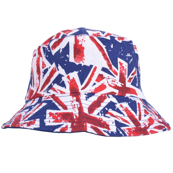 Union Jack Bucket Hat Reversible and Packable